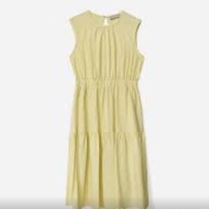 EVERLANE - linen open back dress - red